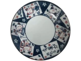 assiette en ceramique chat bleu 20,2cm