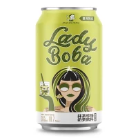 canette de bubble tea au thé vert 315ml lady boba