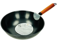 wok avec poignée en bois 30 cm