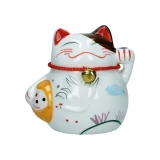 tirelire chat maneki-neko ceramique b 10cm - oiseau