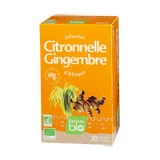 infusion citronnelle gingembre bio 20sx1.6g