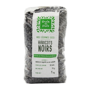 haricot noir 1kg grain de frais