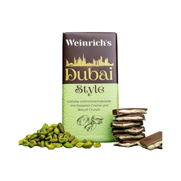 tablette chocolat dubai style 100 gr weinrich's