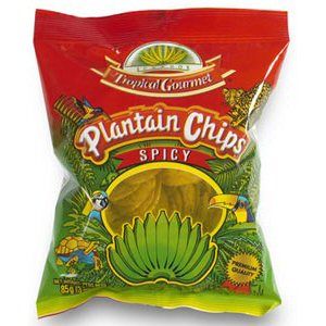 chips de bannane plantin épicés 85gr tropical gourmet