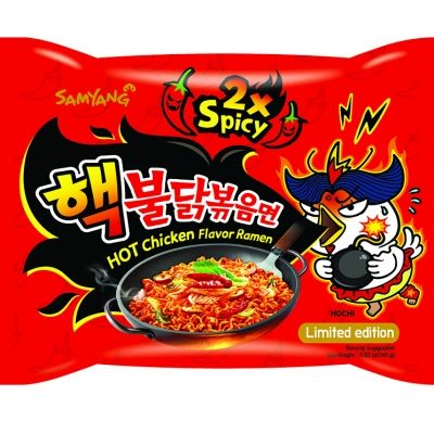 nouille ramen coreennes challenge poulet tres epicés 140 gr samyang